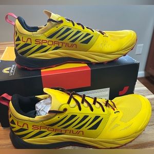 La Sportiva trail shoes, Kaptiva model, yellow and black, size 12 (US) /45.5(EU)